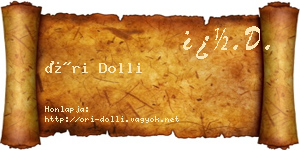 Őri Dolli névjegykártya